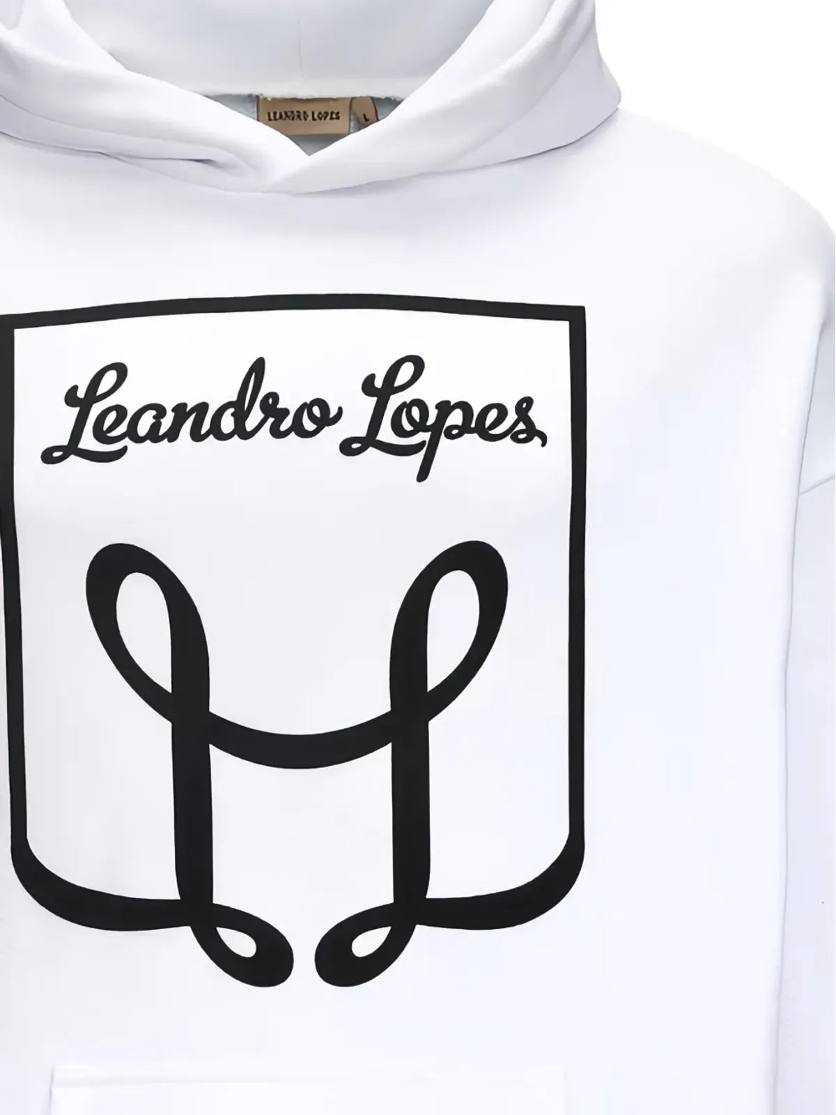 Leandro Lopes ロゴプリントフーディー ホワイト - 画像4
