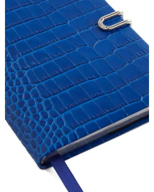 Smythson クロコダイル型押しノートブック ブルー - サムネイル2