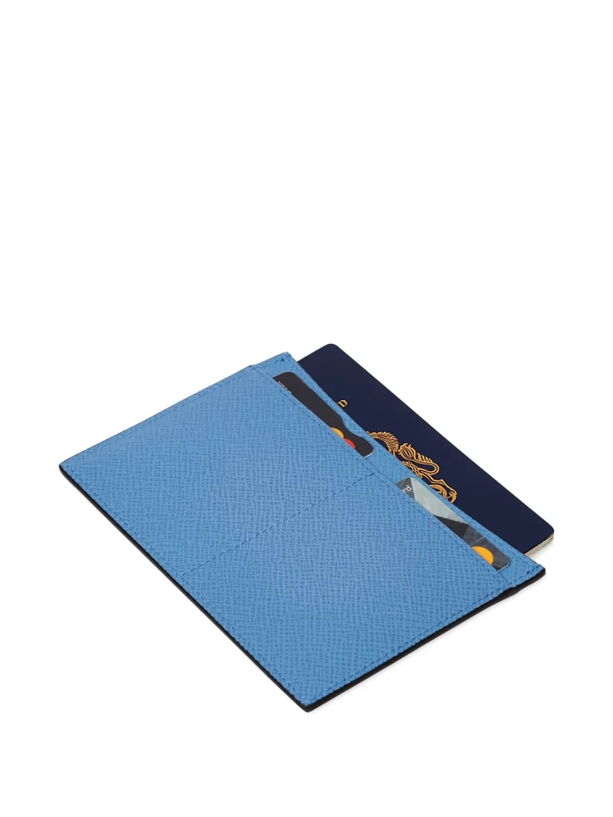 Smythson パナマパスポートスリーブ - ブルー - 画像3