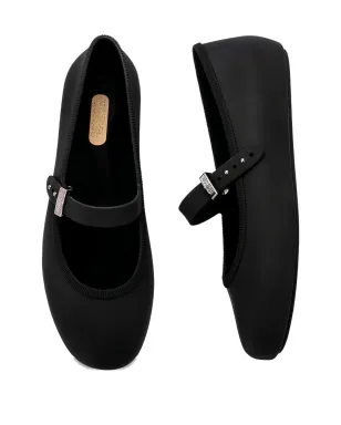 Melissa ソフトバックルストラップ バレリーナ - ブラック - サムネイル3