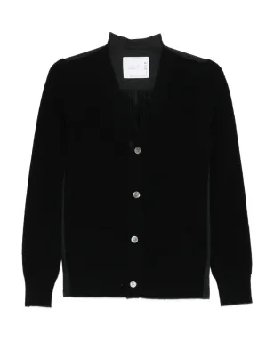 sacai リブ編みボタンカーディガン - サムネイル1