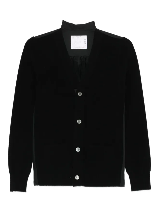 sacai sacai リブ編みボタンカーディガンの商品画像