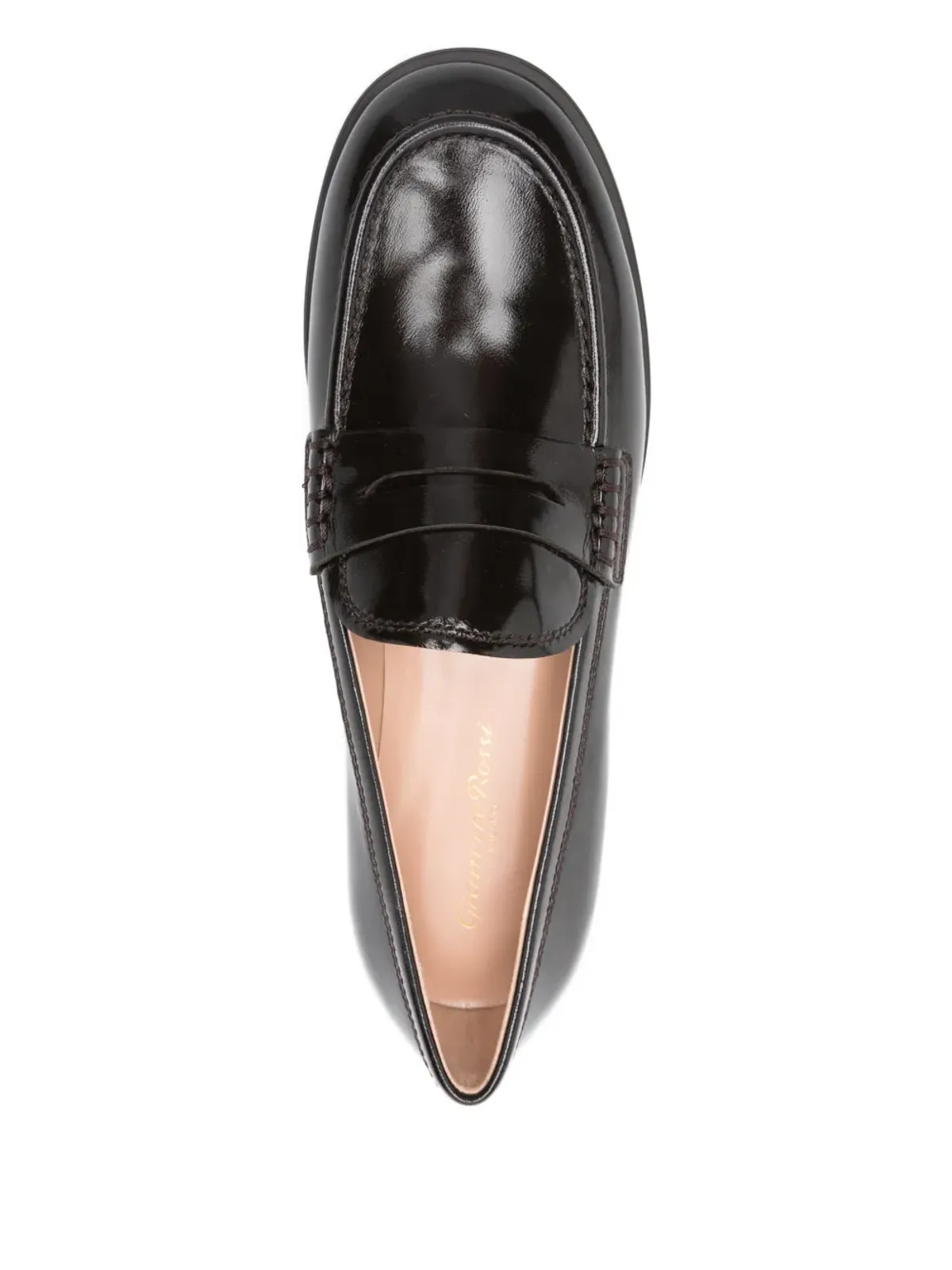 Gianvito Rossi レザー ペニーローファー - 画像4