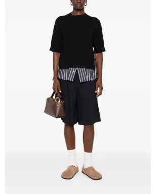 sacai レイヤードストライプニットトップ - サムネイル2