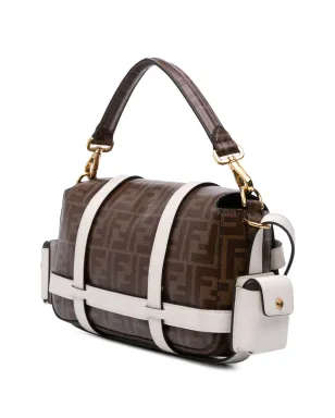 Fendi Pre-Owned ズッカ グレイズド ファブリック ケージ バゲット サッチェル - ブラウン - サムネイル3