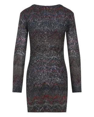 Missoni ジグザグニット・スパンコール付きミニドレス - サムネイル2