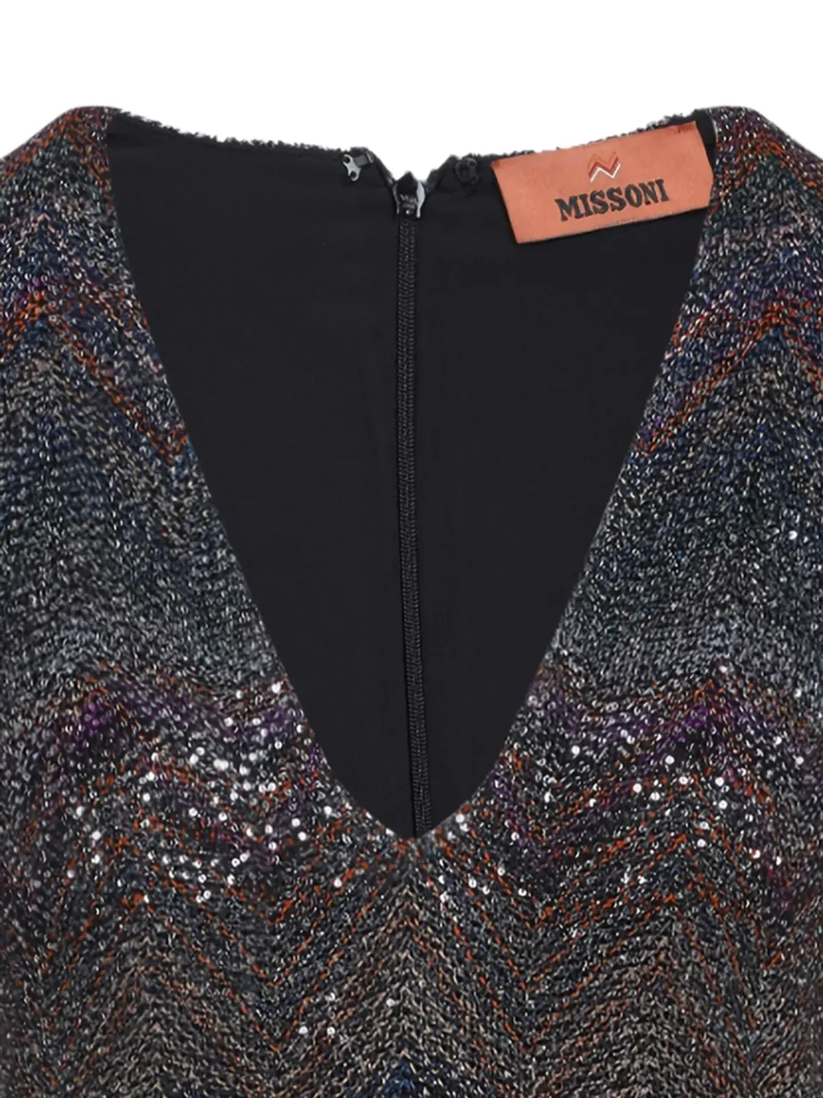Missoni ジグザグニット・スパンコール付きミニドレス - 画像3