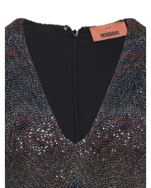 Missoni ジグザグニット・スパンコール付きミニドレス - サムネイル3