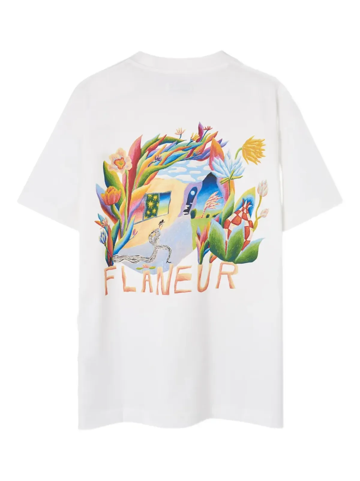 FLÂNEUR Passage Of Time プリントTシャツ（ホワイト） - 画像2
