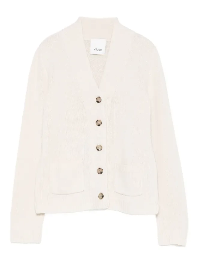 Allude Allude ボタン詳細パッチポケット付きカーディガンの商品画像