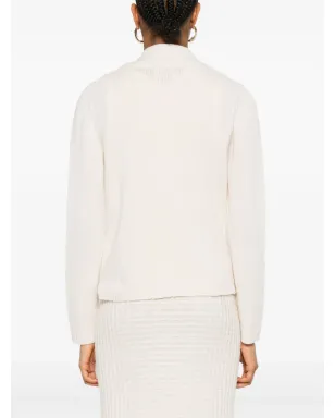 Allude ボタン詳細パッチポケット付きカーディガン - サムネイル4