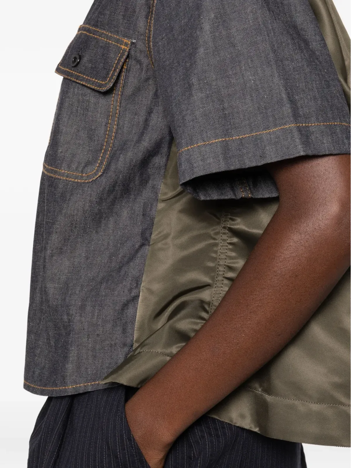 sacai ダブルポケットデニムシャツ - 画像5