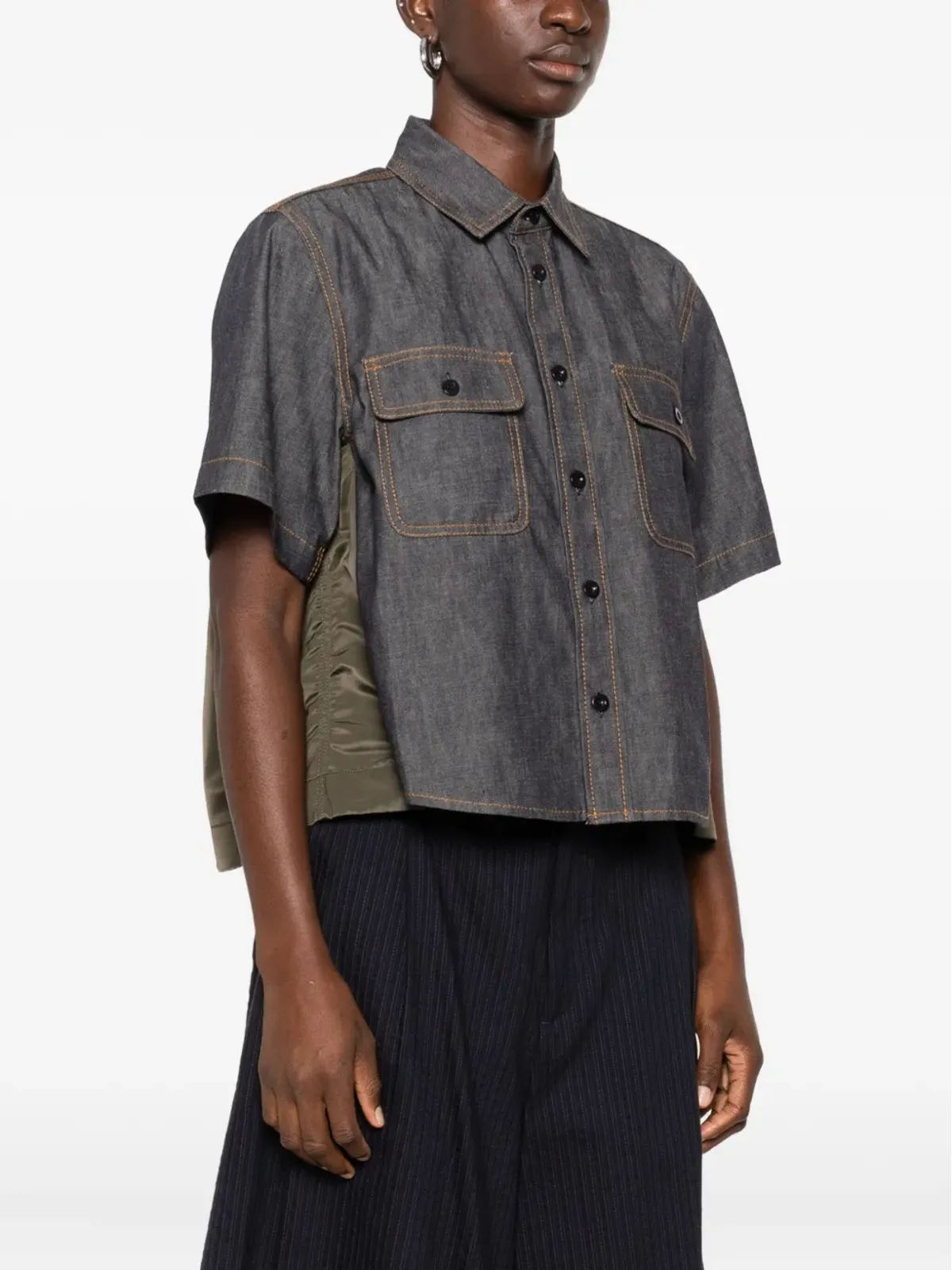 sacai ダブルポケットデニムシャツ - 画像3