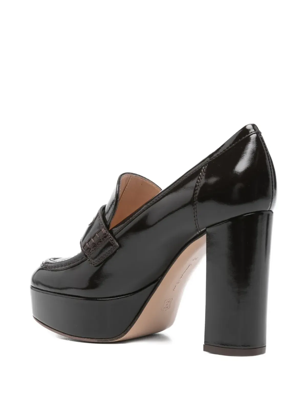 Gianvito Rossi パテントレザー・プラットフォーム ローファー - 画像3