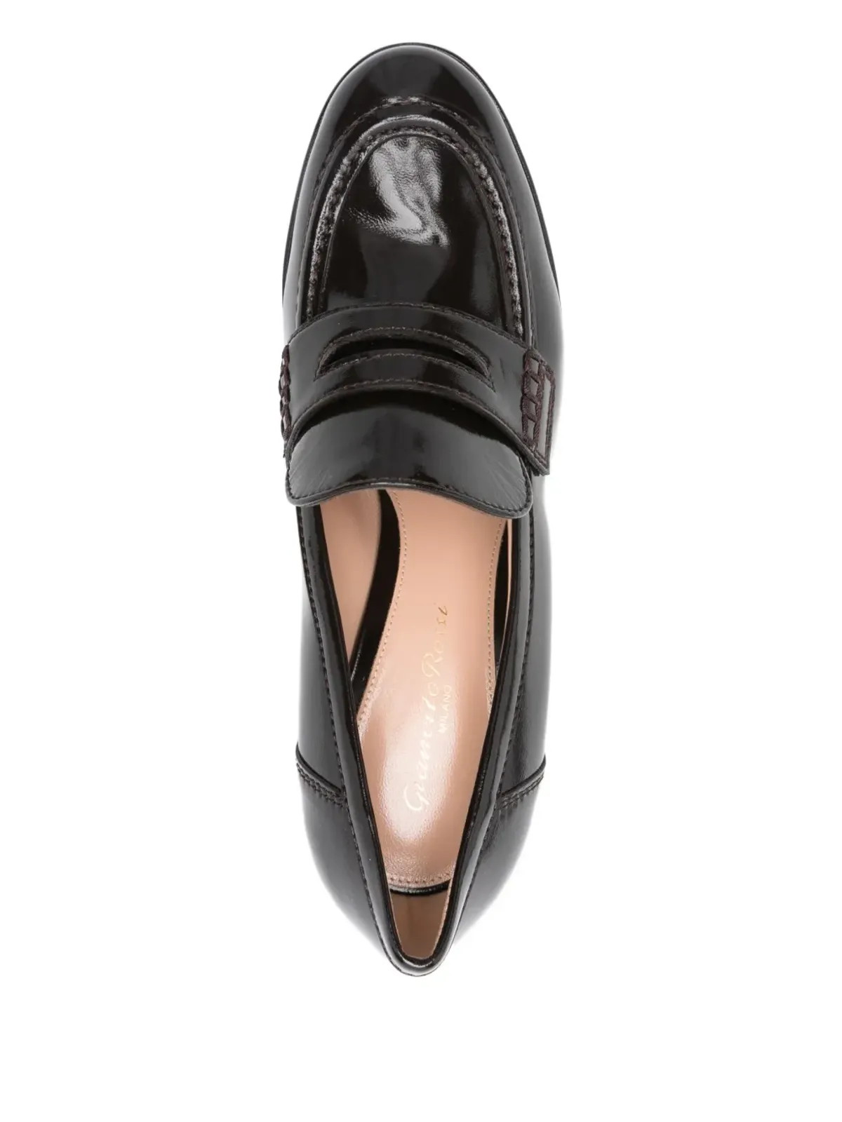 Gianvito Rossi パテントレザー・プラットフォーム ローファー - 画像4