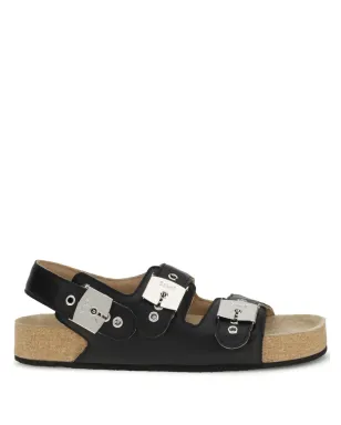 Balenciaga buckle-slingback sandals - Black - サムネイル1