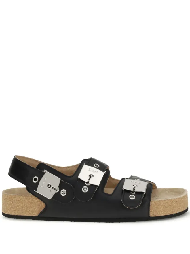 Balenciaga Balenciaga buckle-slingback sandals - Blackの商品画像