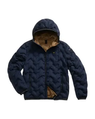 Blauer チェブロンキルテッドフーデッドジャケット - サムネイル1