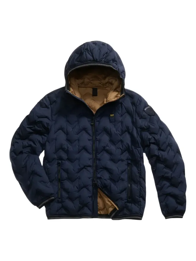 Blauer Blauer チェブロンキルテッドフーデッドジャケットの商品画像