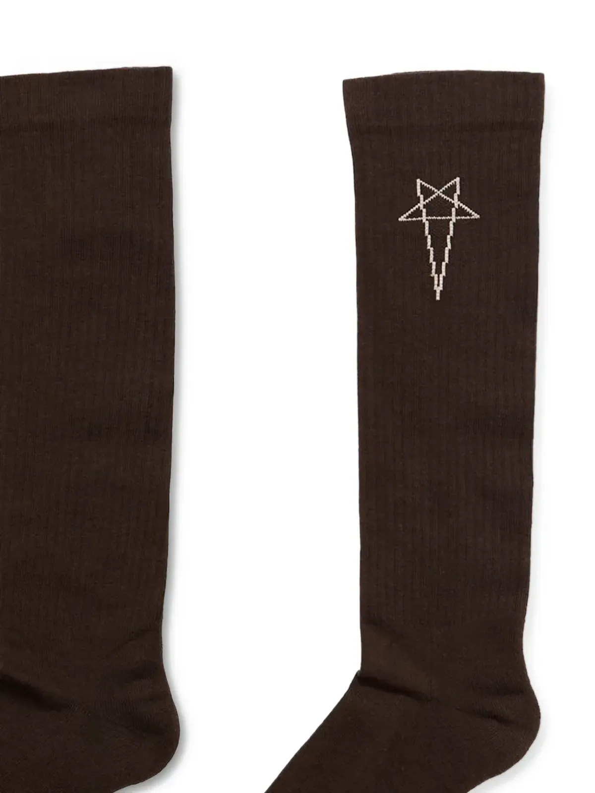 Rick Owens DRKSHDW ペンタグラムニーハイソックス - 画像2