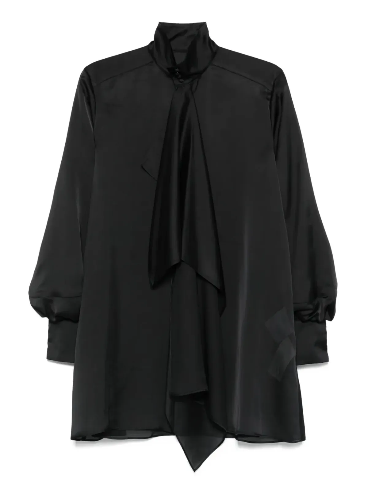 sacai ハイネック・ドレープミニドレス - 画像1