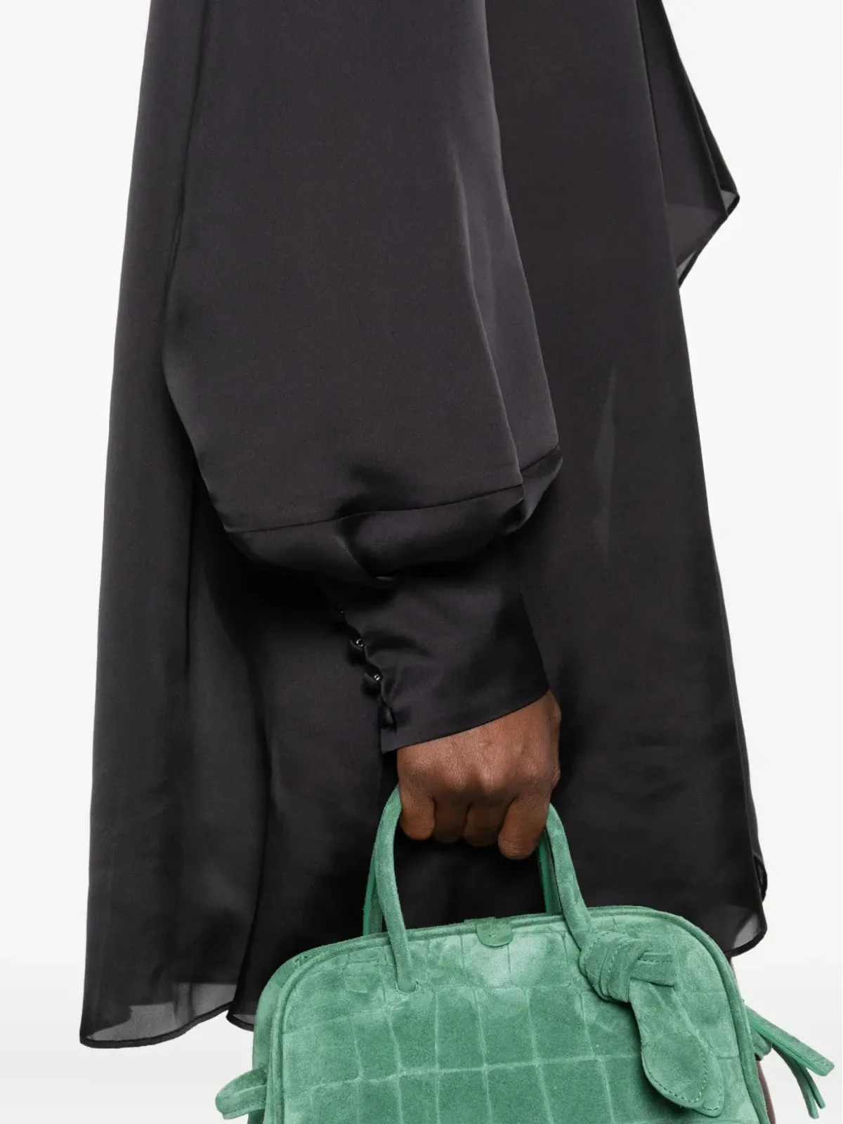 sacai ハイネック・ドレープミニドレス - 画像5