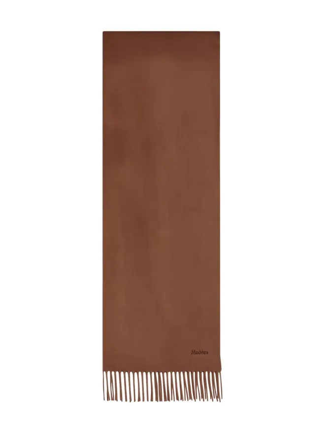 Max Mara Max Mara 刺繍ロゴ・フリンジエッジ付きスカーフの商品画像