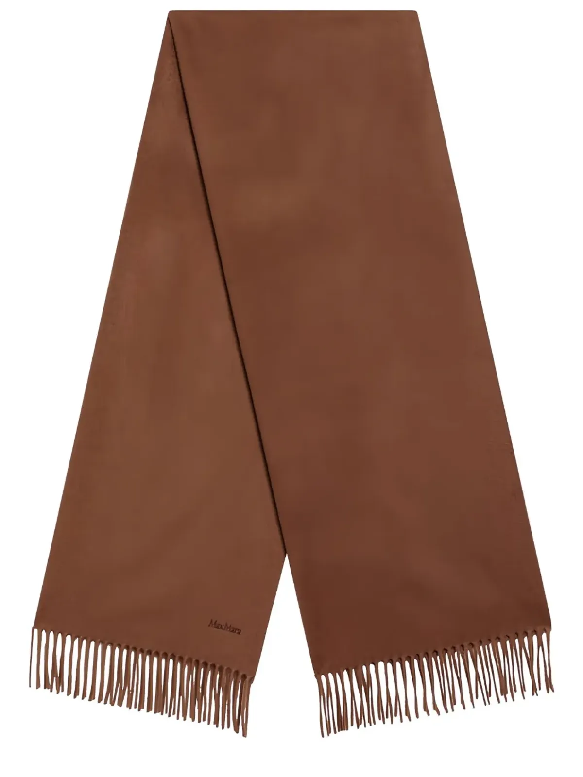Max Mara 刺繍ロゴ・フリンジエッジ付きスカーフ - 画像3
