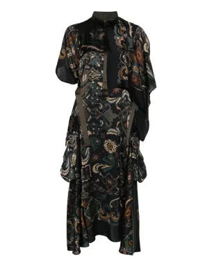 sacai ペイズリープリント レイヤード ミディドレス - サムネイル1