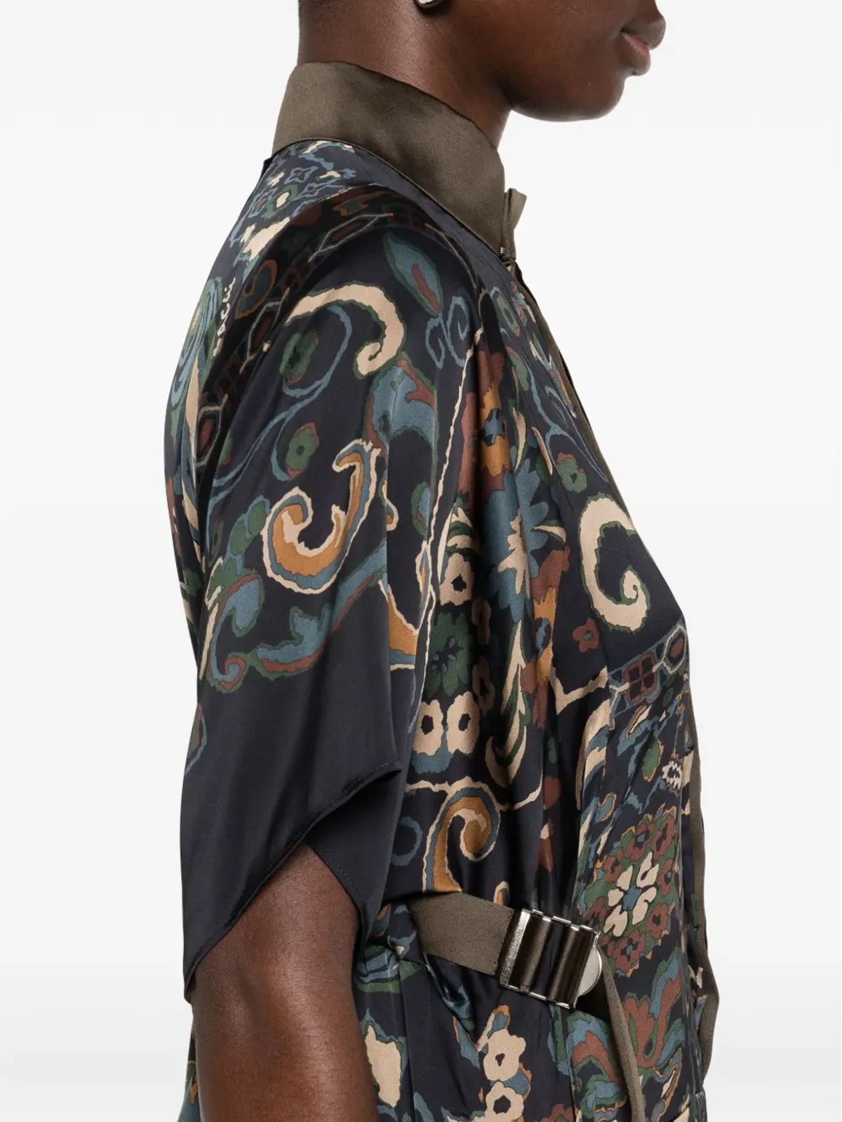 sacai ペイズリープリント レイヤード ミディドレス - 画像5