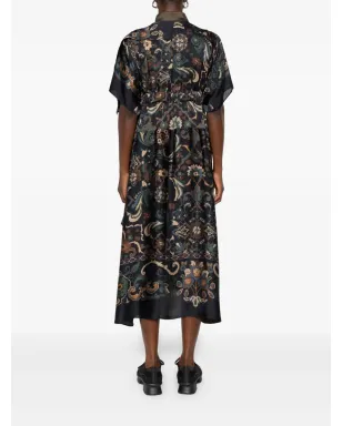 sacai ペイズリープリント レイヤード ミディドレス - サムネイル4