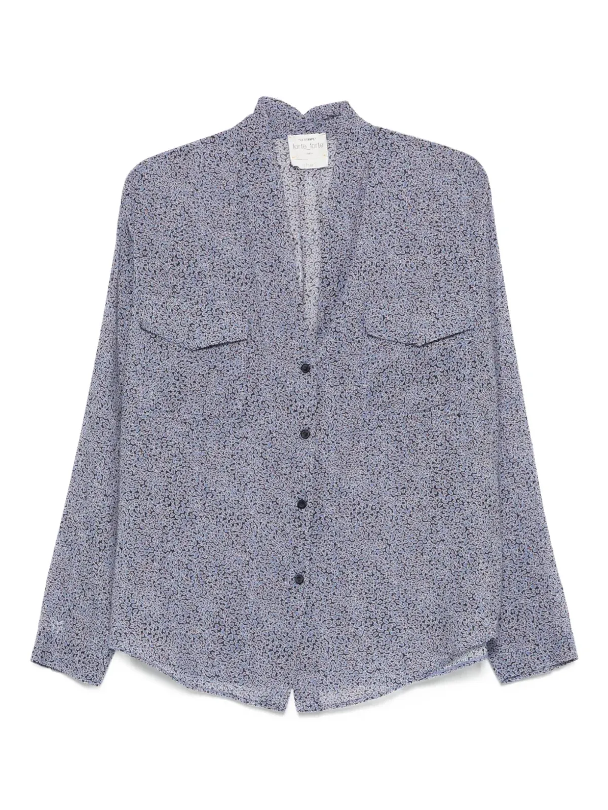 Forte Forte printed pocket shirt - Blue - 画像1