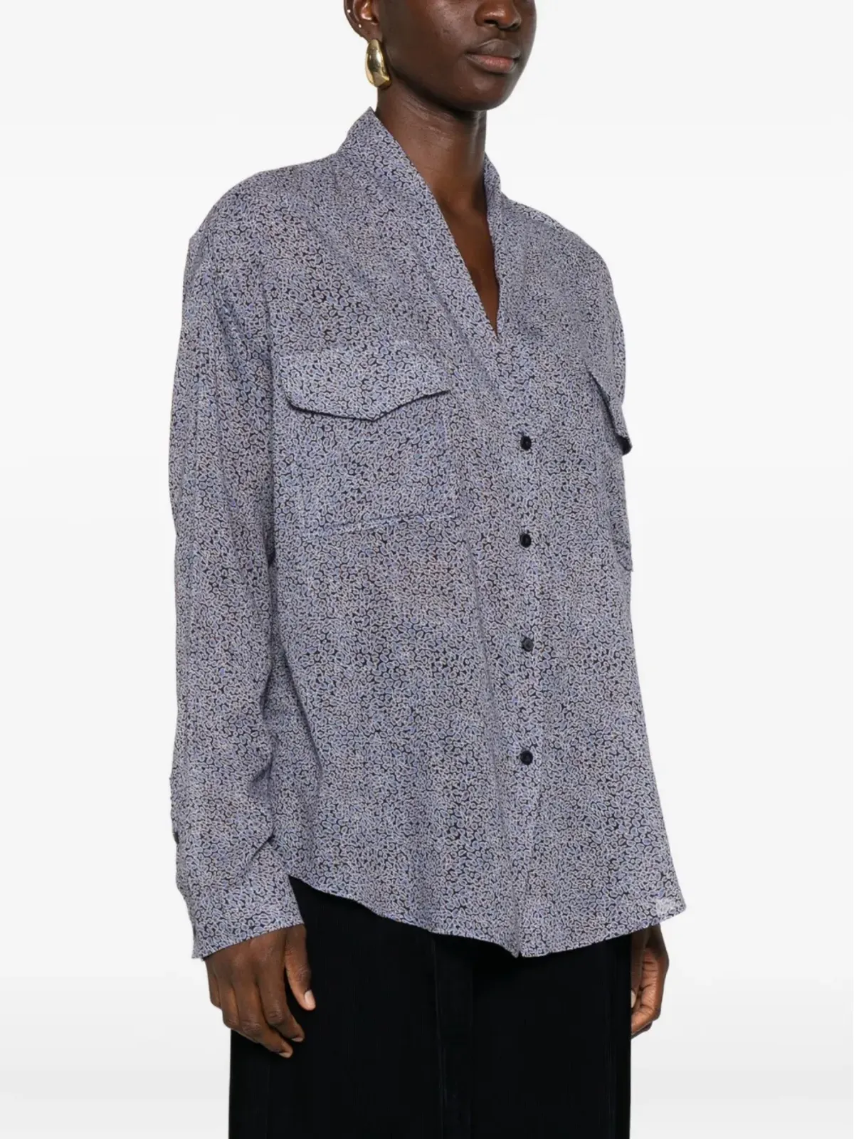 Forte Forte printed pocket shirt - Blue - 画像3