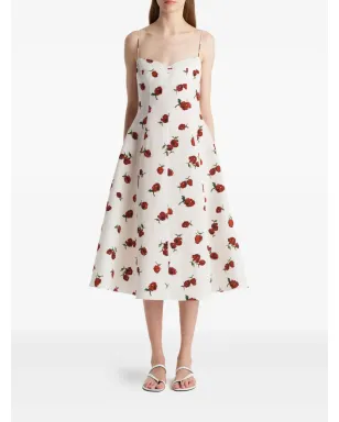 KHAITE Isabella floral-print midi dress - Neutrals - サムネイル2