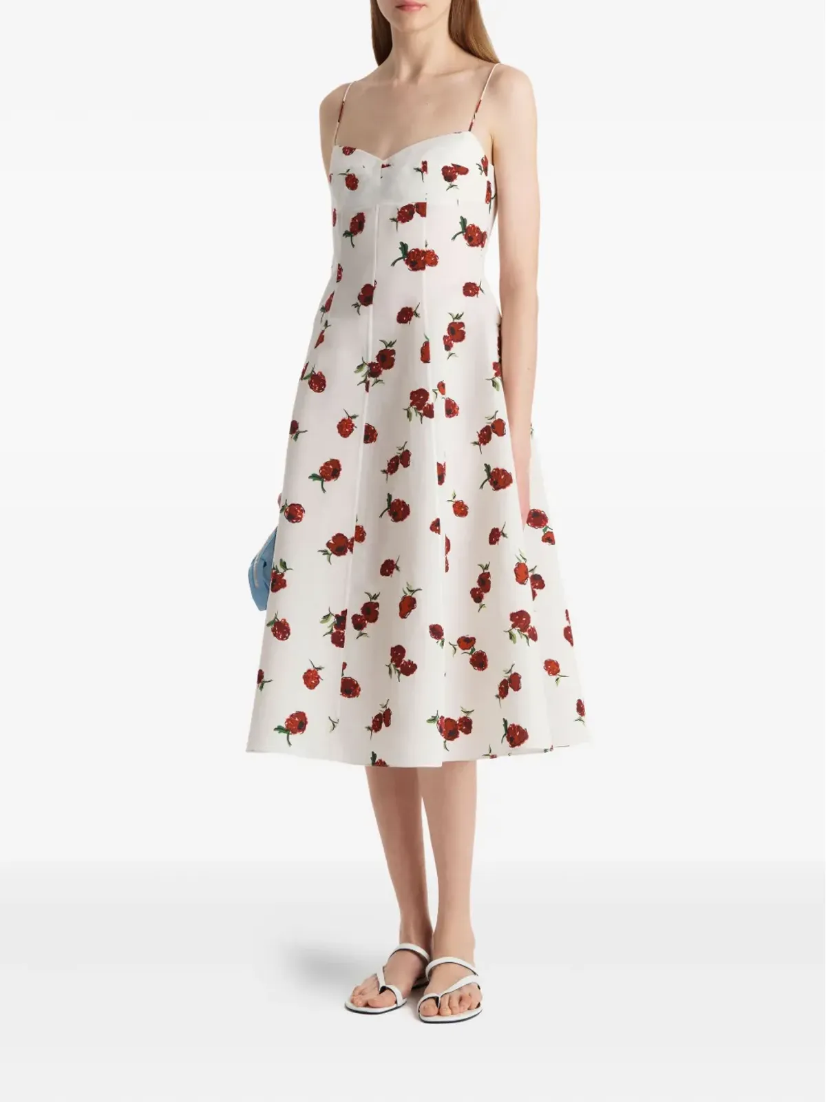 KHAITE Isabella floral-print midi dress - Neutrals - 画像3