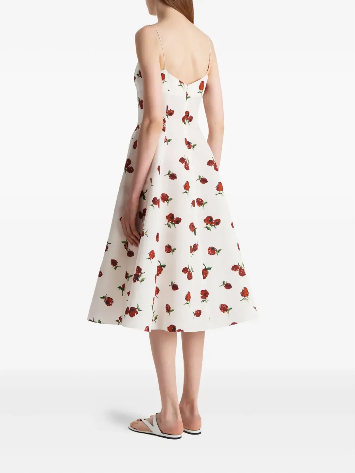 KHAITE Isabella floral-print midi dress - Neutrals - 画像4