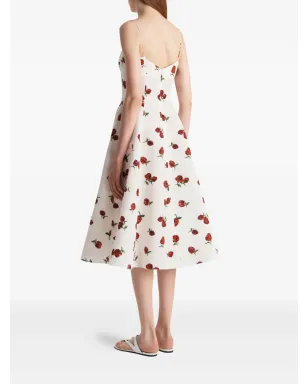 KHAITE Isabella floral-print midi dress - Neutrals - サムネイル4