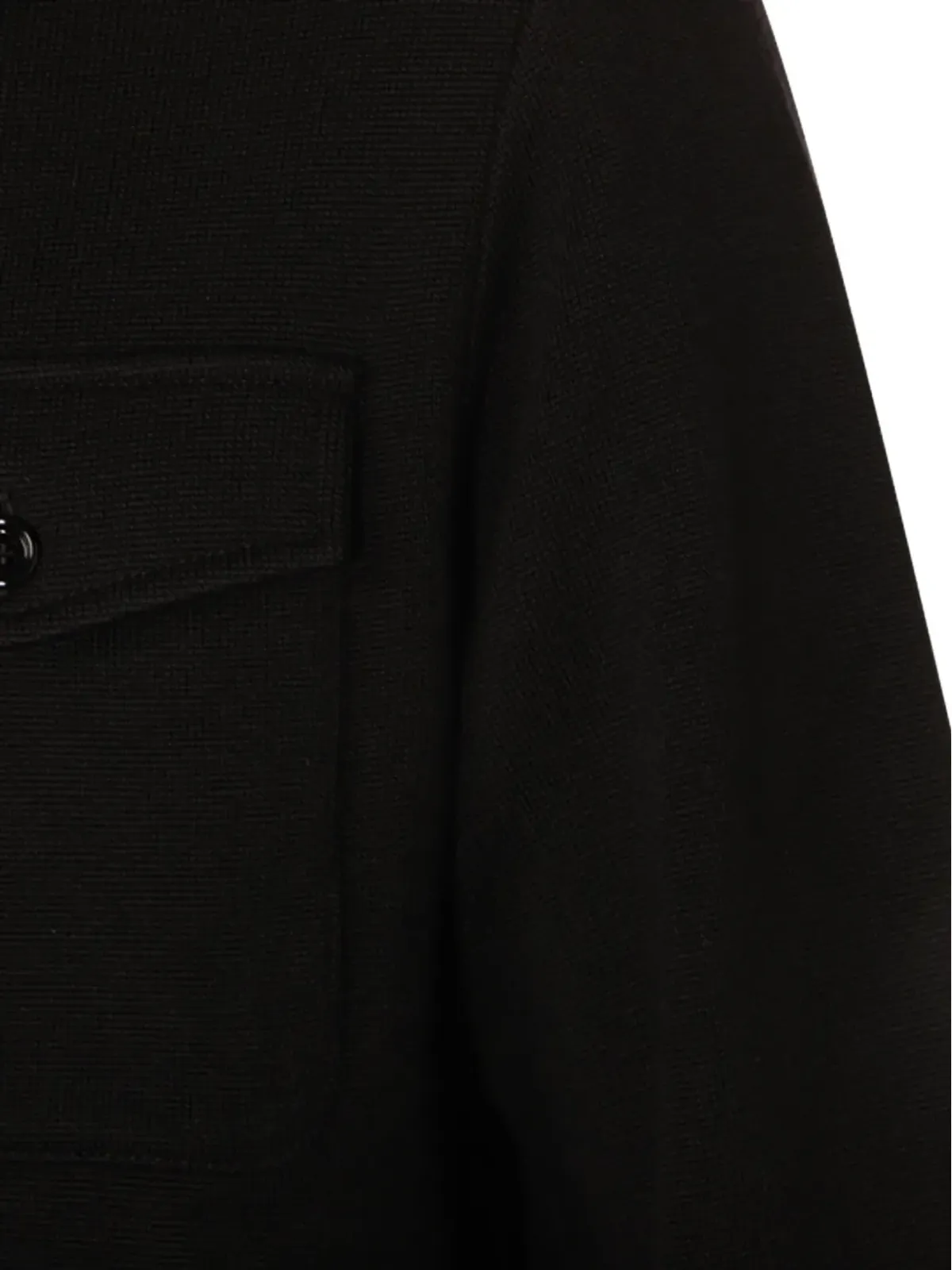 Lardini ブラックの胸ポケット付きウールジャケット - 画像4