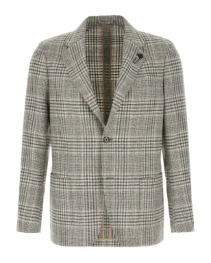 Lardini チェック柄シングルボタンブレザー - サムネイル1