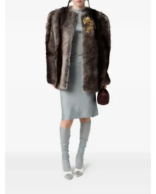 Miu Miu スリングバックレザーサンダル - サムネイル5