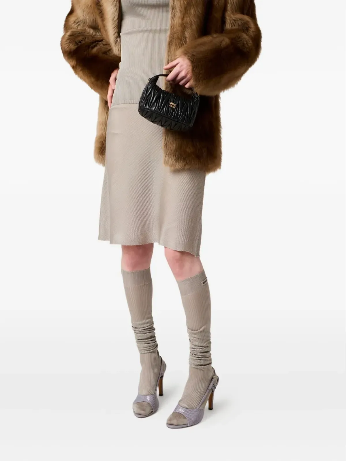 Miu Miu スリングバックヒールサンダル - 画像5