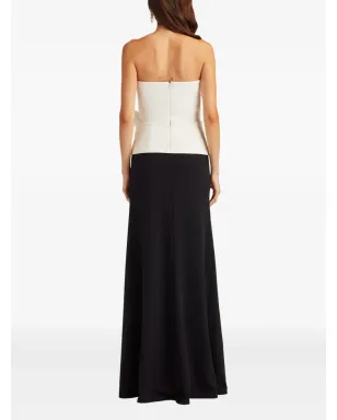 Tadashi Shoji リボンディテール付きストラップレスマキシドレス - サムネイル3