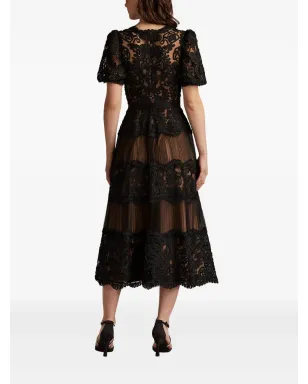 Tadashi Shoji Belline パフスリーブ刺繍ドレス - サムネイル3