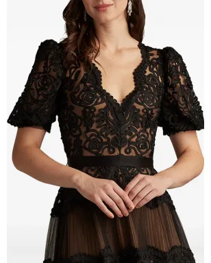 Tadashi Shoji Belline パフスリーブ刺繍ドレス - サムネイル4