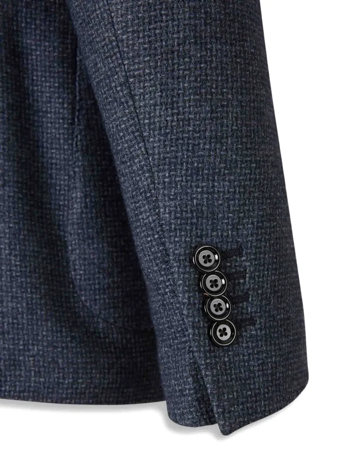 Lardini テクスチャード・シングルブレストジャケット - ブルー - 画像3