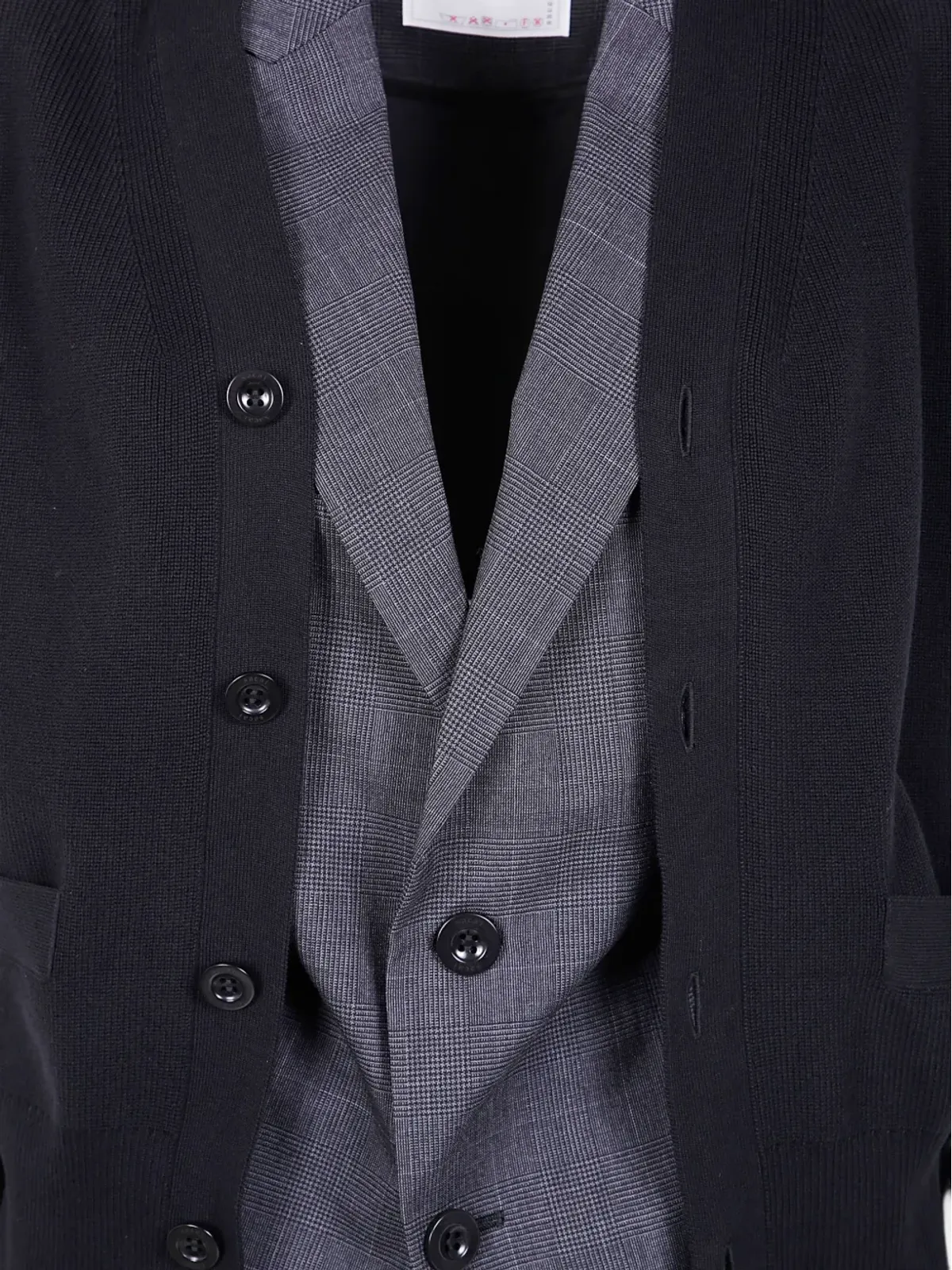 sacai リブ編みウールカーディガン - 画像3