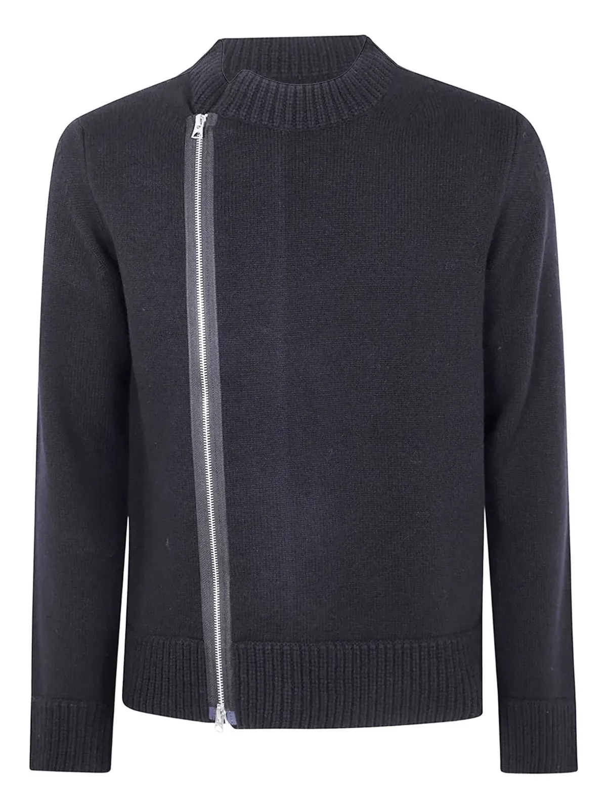 sacai ジップフロント ウール カーディガン - 画像1