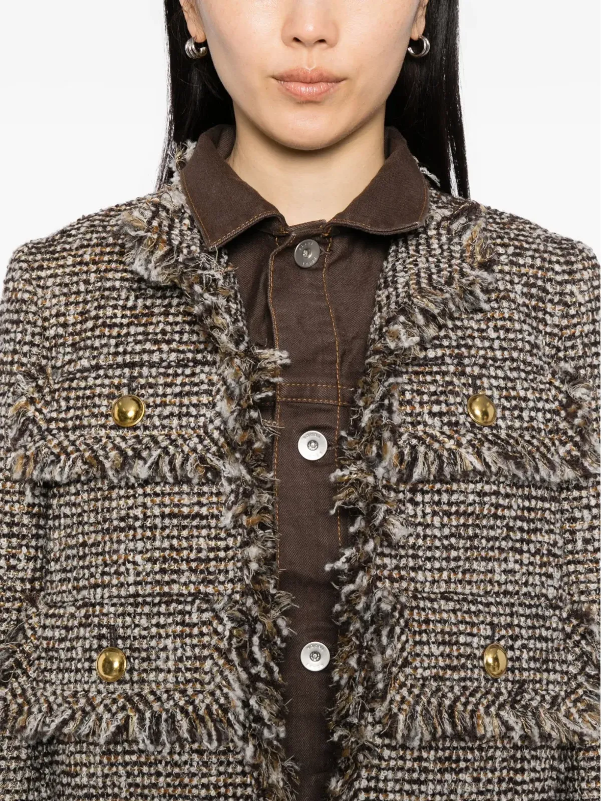 sacai レイヤードツイルジャケット - 画像5