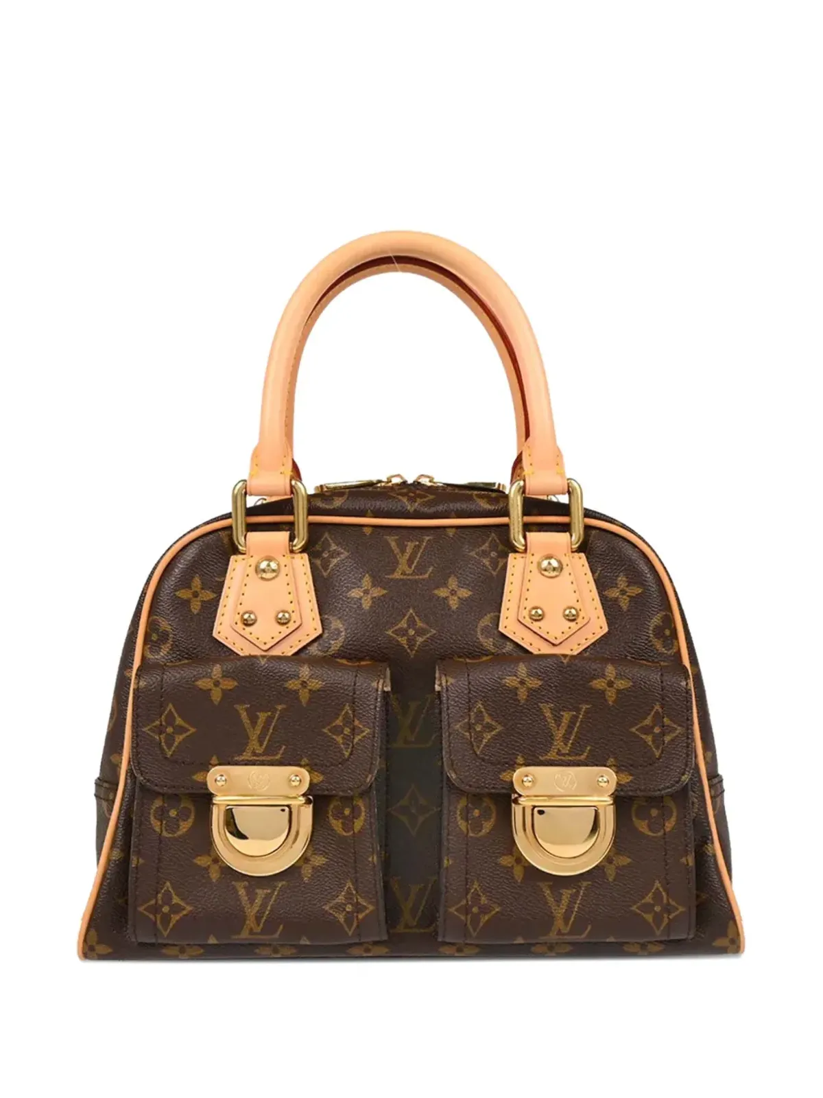 Louis Vuitton ビンテージ モノグラム・マンハッタンPM ハンドバッグ ブラウン - 画像1
