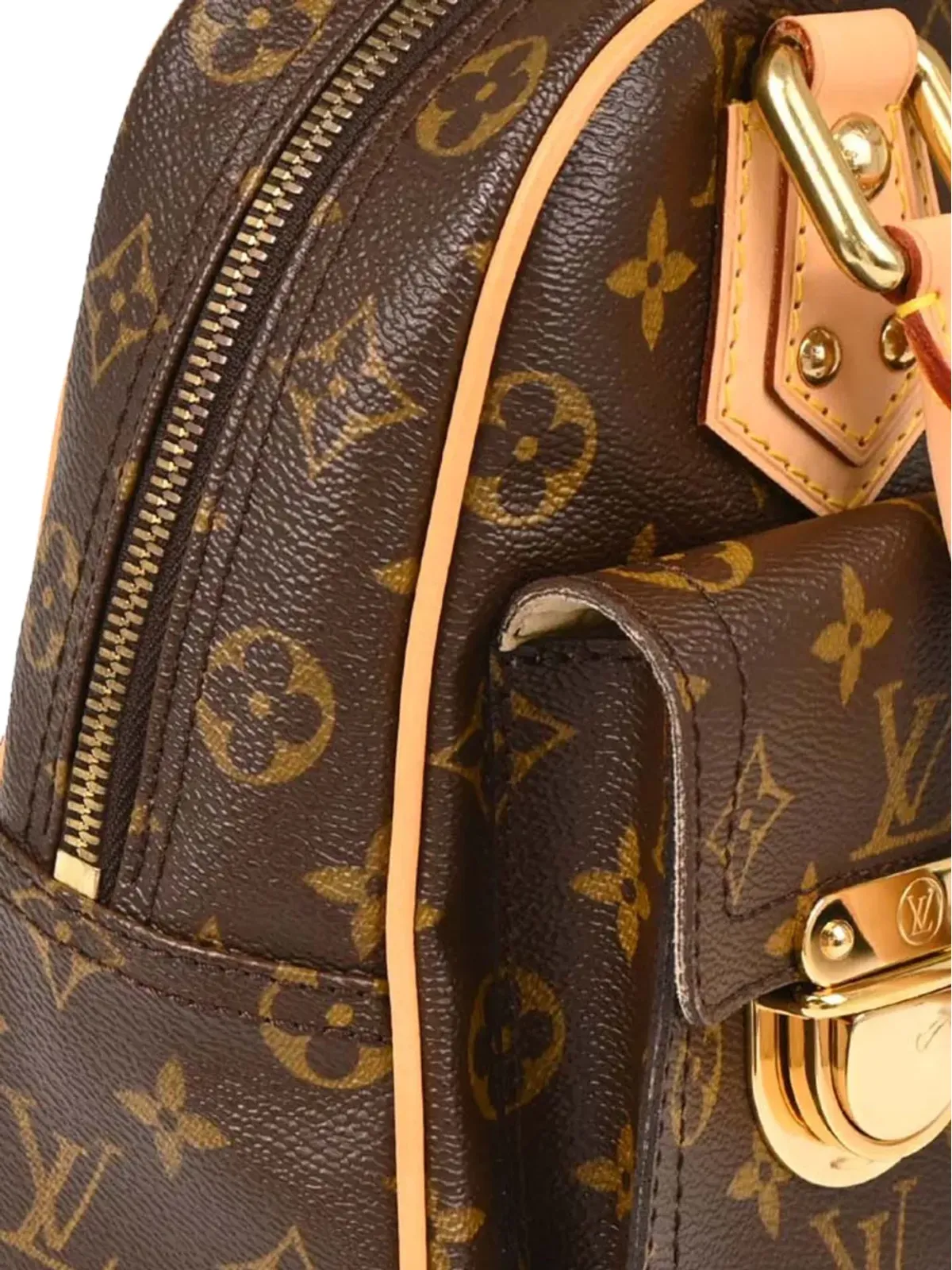 Louis Vuitton ビンテージ モノグラム・マンハッタンPM ハンドバッグ ブラウン - 画像5